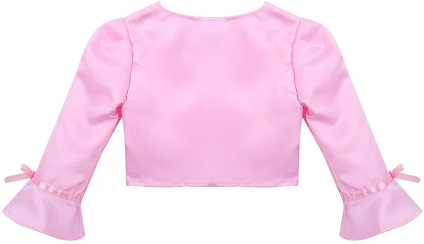 Pink_Satin_Sequined_Long_Sleeve_Shrug_For_Girls