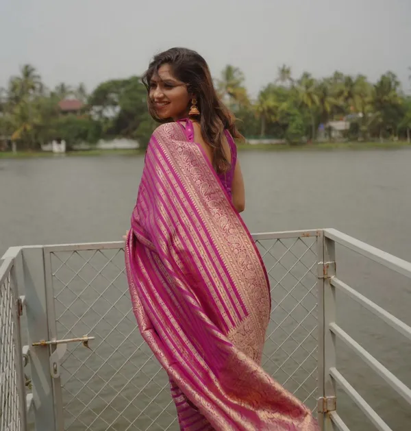 Pink_Soft_Banarasi_Silk_Saree_With_Blouse_Piece_For_Women