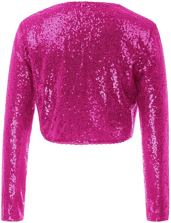 Pink_Polyester_Sequined_Long_Sleeve_Shrug_For_Girls
