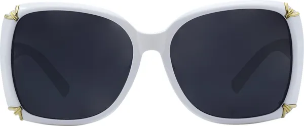 White_Retro_Square_Sunglasses_-_For_Women