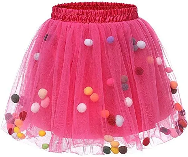 Pink_Pom_Pom_Detailed_Skirt_For_Girls
