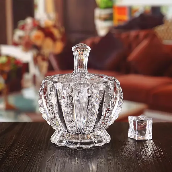 premium_Glass_Candy_Dish_with_Lid,_Crystal_Candy_Jar,_Cookie_Jar,_Flower_Decorative_Candy_Bowl