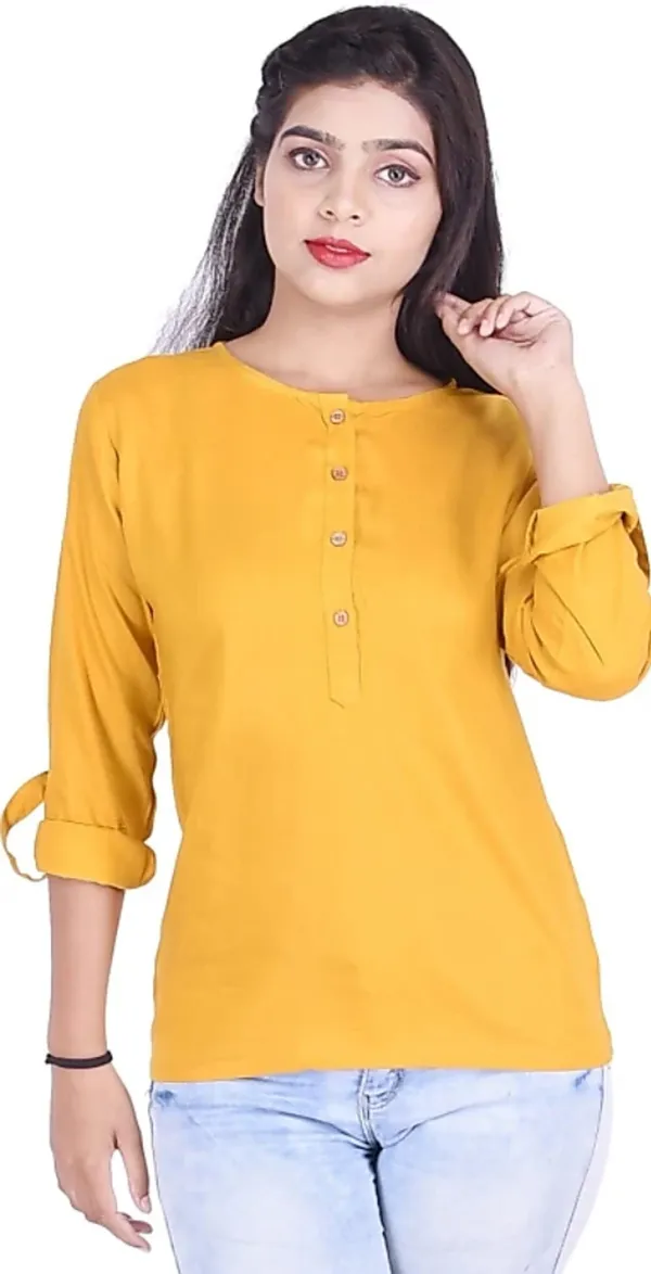 Yellow_Formal_Solid_Top_For_Women
