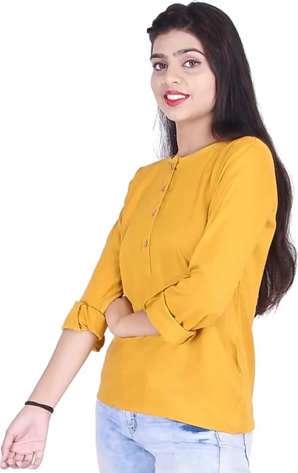 Yellow_Formal_Solid_Top_For_Women