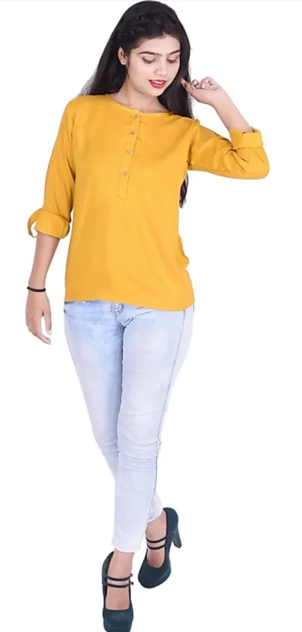 Yellow_Formal_Solid_Top_For_Women