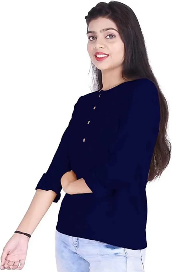 Blue_Formal_Solid_Top_For_Women
