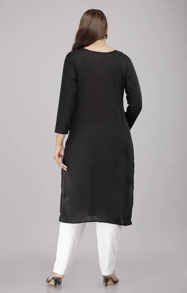Black_Viscose_Rayon_Solid_Casual_Wear_Kurti_For_Women