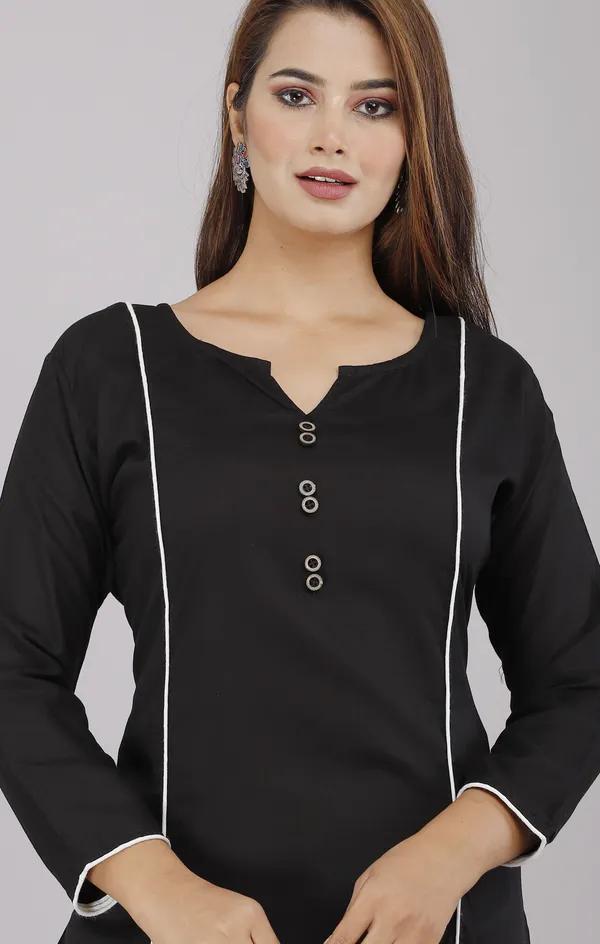 Black_Viscose_Rayon_Solid_Casual_Wear_Kurti_For_Women