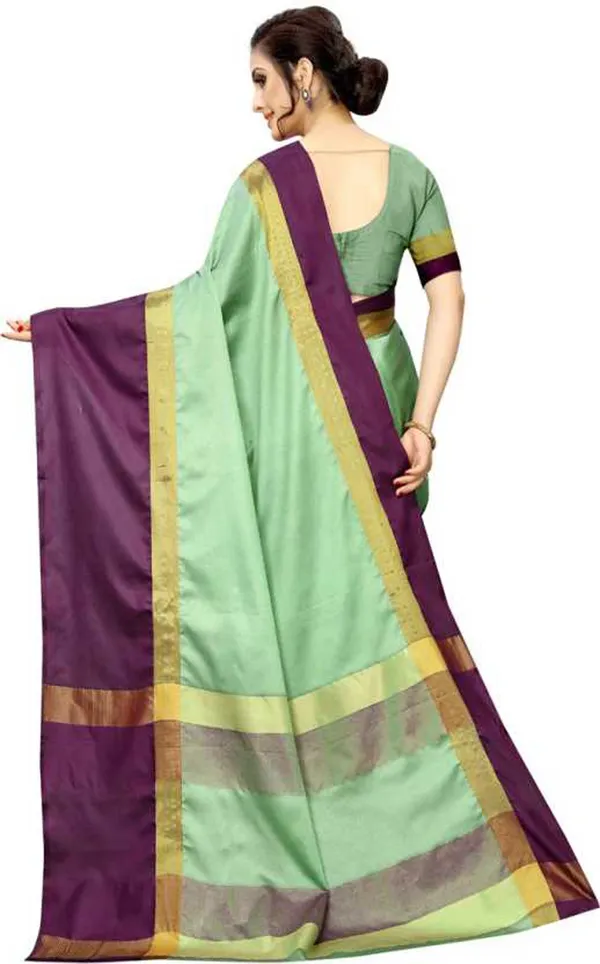Pack_of_2_Woven_Bollywood_Lycra_Blend,_Art_Silk_Saree_Pink,_Light_Green