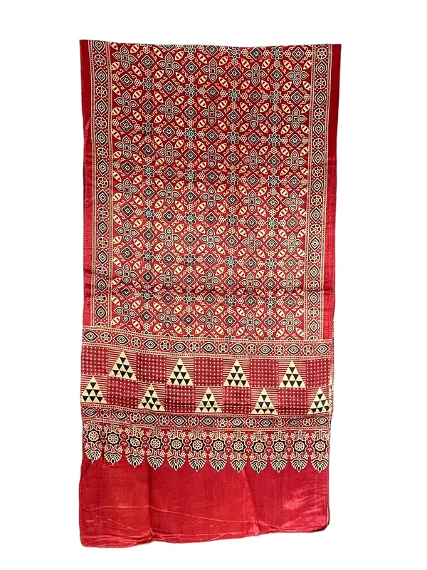 Red_Premium_Traditional_Mashru_Silk_Stoles_For_Women_&_Girls