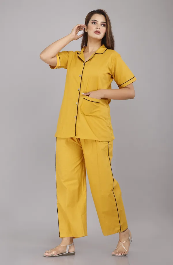 Yellow_Cotton_Printed_Casual_Wear_Nightsuit_For_Women