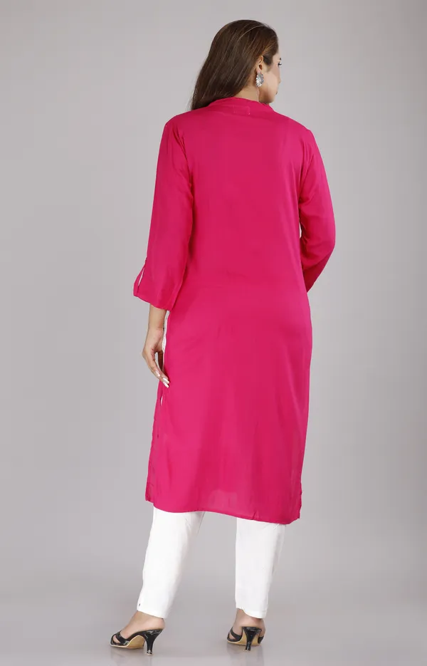 Pink_Viscose_Rayon_Printed_Casual_Wear_Kurti_For_Women