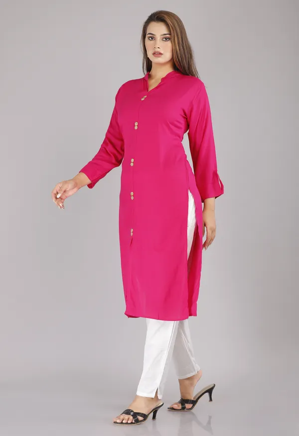 Pink_Viscose_Rayon_Printed_Casual_Wear_Kurti_For_Women