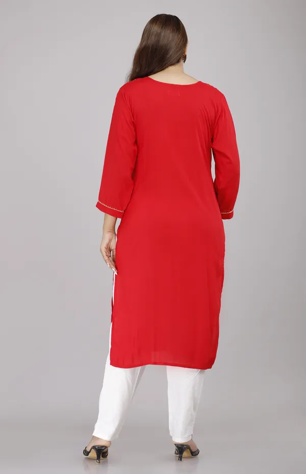 Red_Viscose_Rayon_Solid_Casual_Wear_Kurti_For_Women