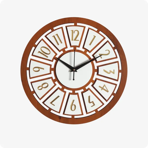 LASER_CUT_WODEN_WALL_CLOCK__BROWN_WHITE_GOLDEN_PSM_1104