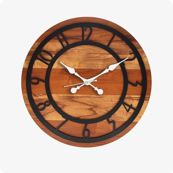 LASER_CUT_WOODEN_WALL_CLOCK_BROWN_IVORY_BLACK__INCH_ROUND_PSM_1109