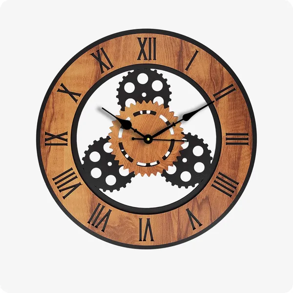 LASER_CUT_WOODEN_WALL_CLOCK_BLACK_IVORY__INCH_ROUND_PSM_1114_A