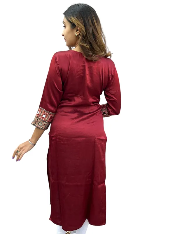 Maroon_Premium_Silk_All_Mirror_Work_Kurti_|_Embroiderd_Ethnic_Round_Neck_Mashru_Tunic_Kurti_For_Women