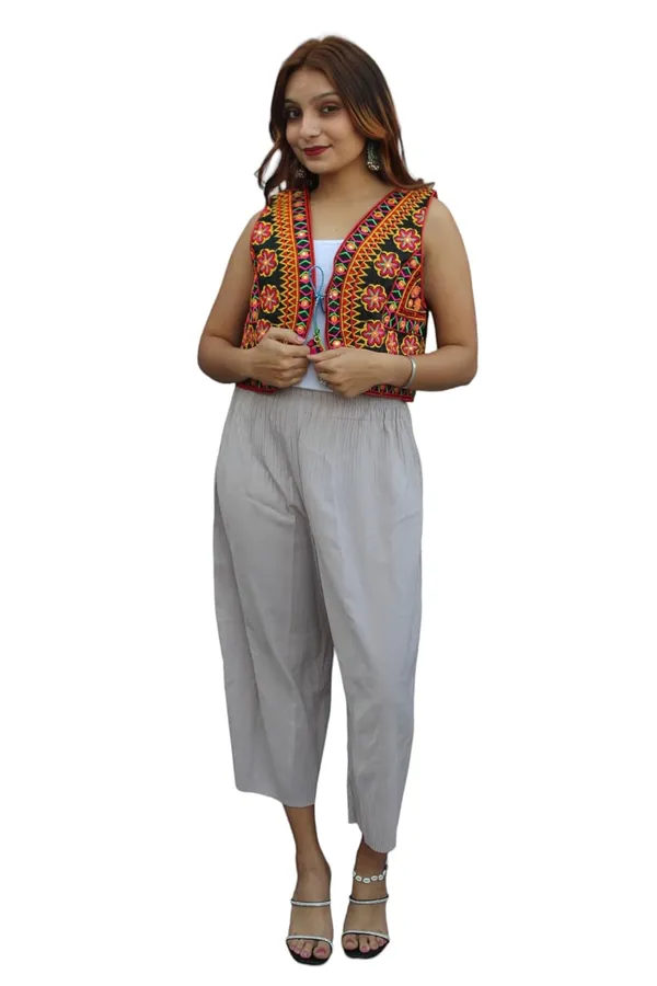 Multicolor_Premium_Embroiderd_Ethnic_Shrug_Or_Jacket_|_Special_Embroidered_Cotton_Koti/_Jacket/_Waist_Coat