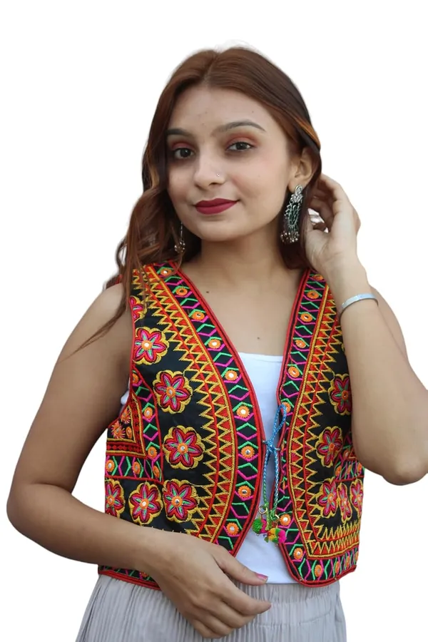 Multicolor_Premium_Embroiderd_Ethnic_Shrug_Or_Jacket_|_Special_Embroidered_Cotton_Koti/_Jacket/_Waist_Coat