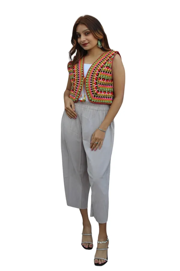 Multicolor_Premium_Embroiderd_Ethnic_Shrug_Or_Jacket_|_Special_Embroidered_Cotton_Koti/_Jacket/_Waist_Coat