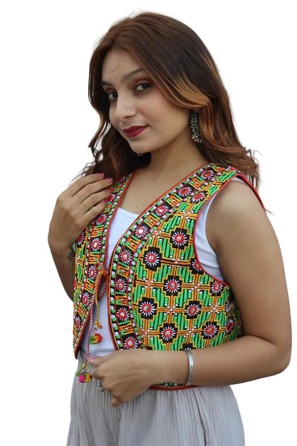 Multicolor_Premium_Embroiderd_Ethnic_Shrug_Or_Jacket_|_Special_Embroidered_Cotton_Koti/_Jacket/_Waist_Coat