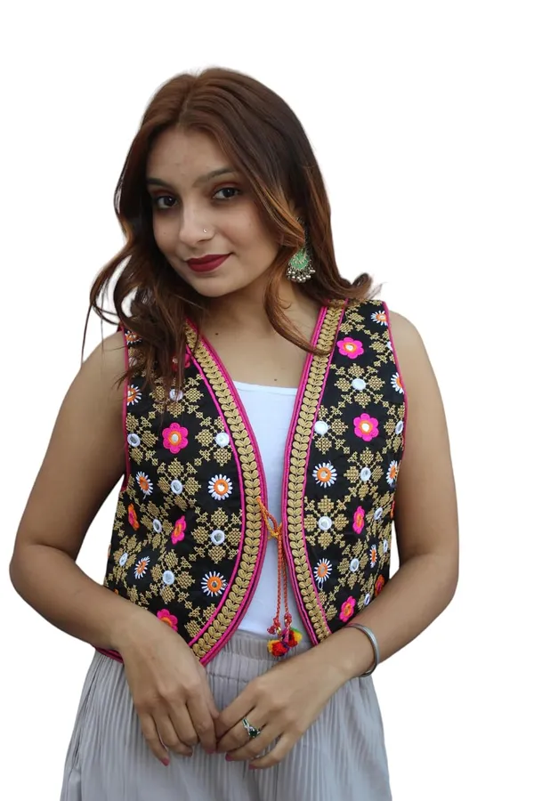Multicolor_Premium_Embroiderd_Ethnic_Shrug_Or_Jacket_|_Special_Embroidered_Cotton_Koti/_Jacket/_Waist_Coat