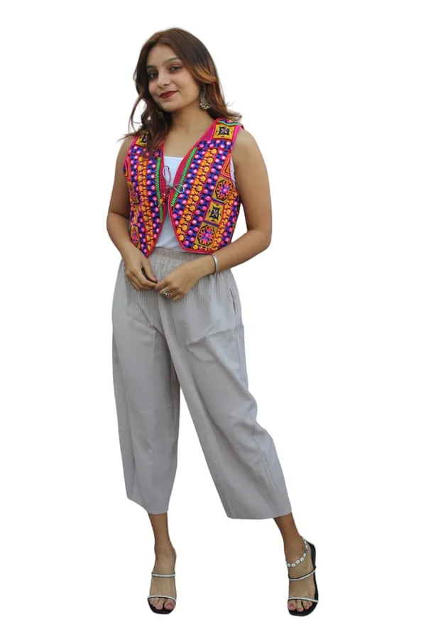Multicolor_Premium_Embroiderd_Ethnic_Shrug_Or_Jacket_|_Special_Embroidered_Cotton_Koti/_Jacket/_Waist_Coat