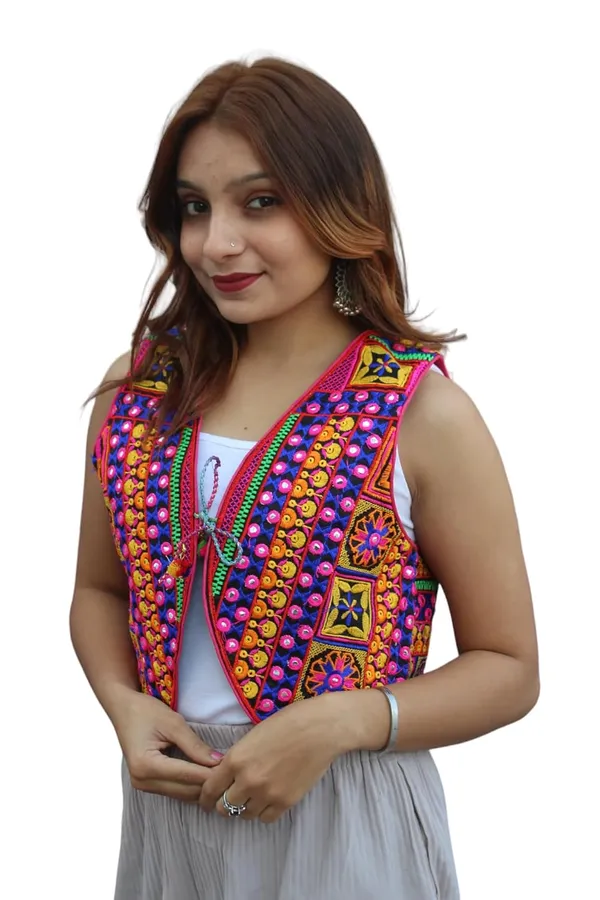 Multicolor_Premium_Embroiderd_Ethnic_Shrug_Or_Jacket_|_Special_Embroidered_Cotton_Koti/_Jacket/_Waist_Coat
