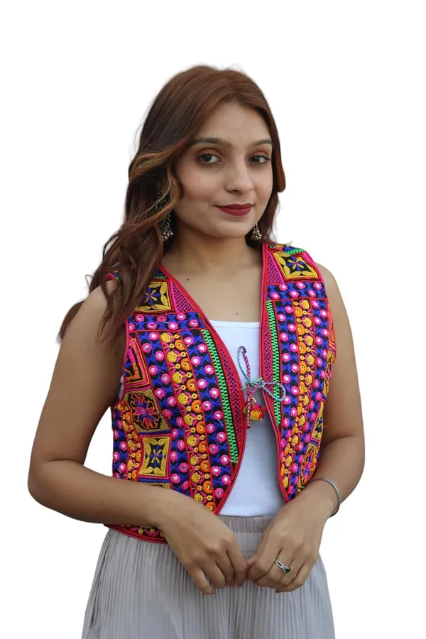 Multicolor_Premium_Embroiderd_Ethnic_Shrug_Or_Jacket_|_Special_Embroidered_Cotton_Koti/_Jacket/_Waist_Coat
