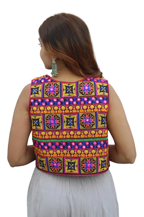 Multicolor_Premium_Embroiderd_Ethnic_Shrug_Or_Jacket_|_Special_Embroidered_Cotton_Koti/_Jacket/_Waist_Coat