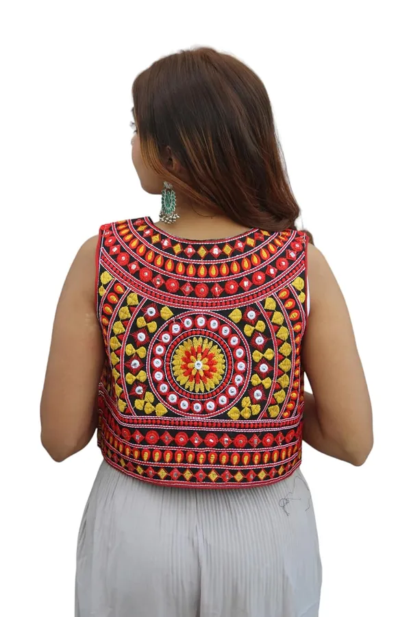 Multicolor_Premium_Embroiderd_Ethnic_Shrug_Or_Jacket_|_Special_Embroidered_Cotton_Koti/_Jacket/_Waist_Coat