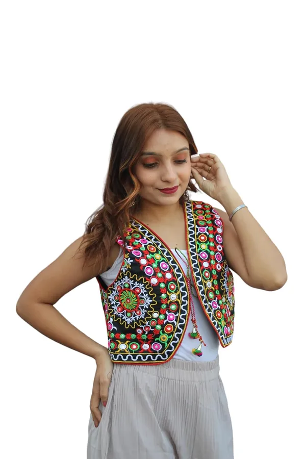 Multicolor_Premium_Embroiderd_Ethnic_Shrug_Or_Jacket_|_Special_Embroidered_Cotton_Koti/_Jacket/_Waist_Coat