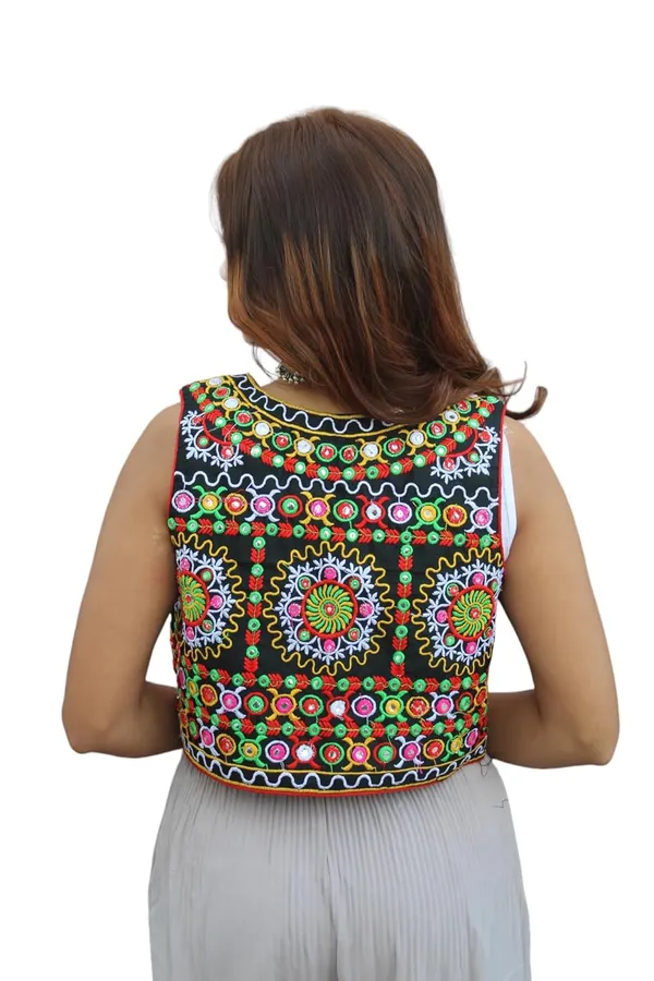 Multicolor_Premium_Embroiderd_Ethnic_Shrug_Or_Jacket_|_Special_Embroidered_Cotton_Koti/_Jacket/_Waist_Coat