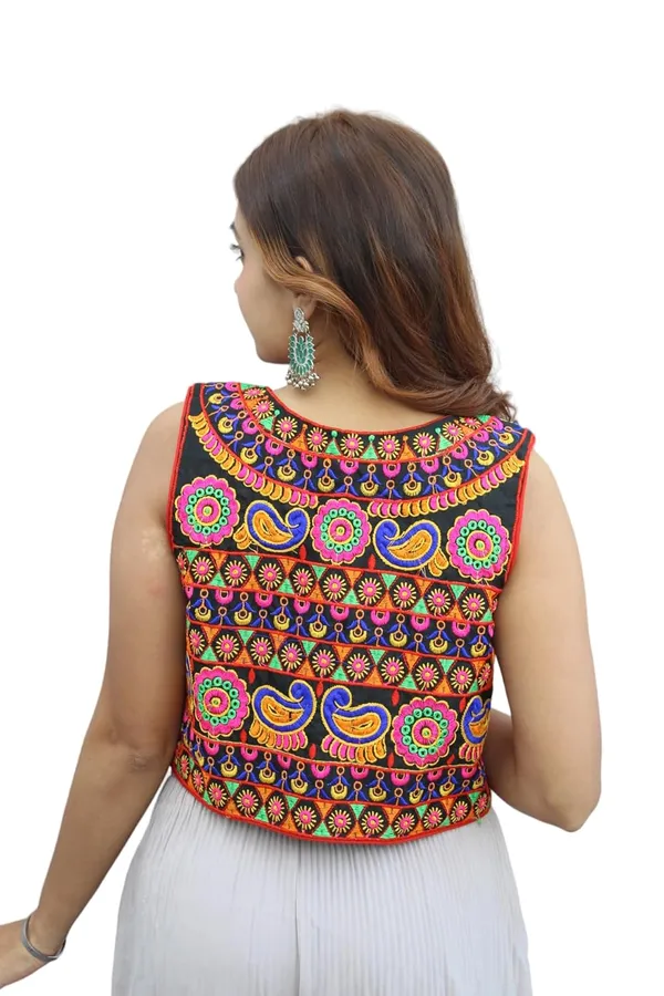 Multicolor_Premium_Embroiderd_Ethnic_Shrug_Or_Jacket_|_Special_Embroidered_Cotton_Koti/_Jacket/_Waist_Coat