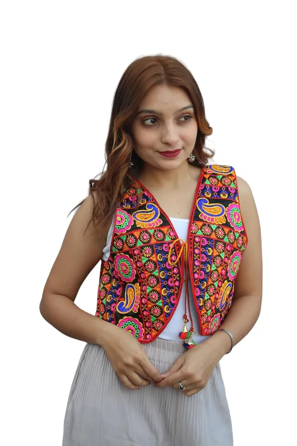 Multicolor_Premium_Embroiderd_Ethnic_Shrug_Or_Jacket_|_Special_Embroidered_Cotton_Koti/_Jacket/_Waist_Coat