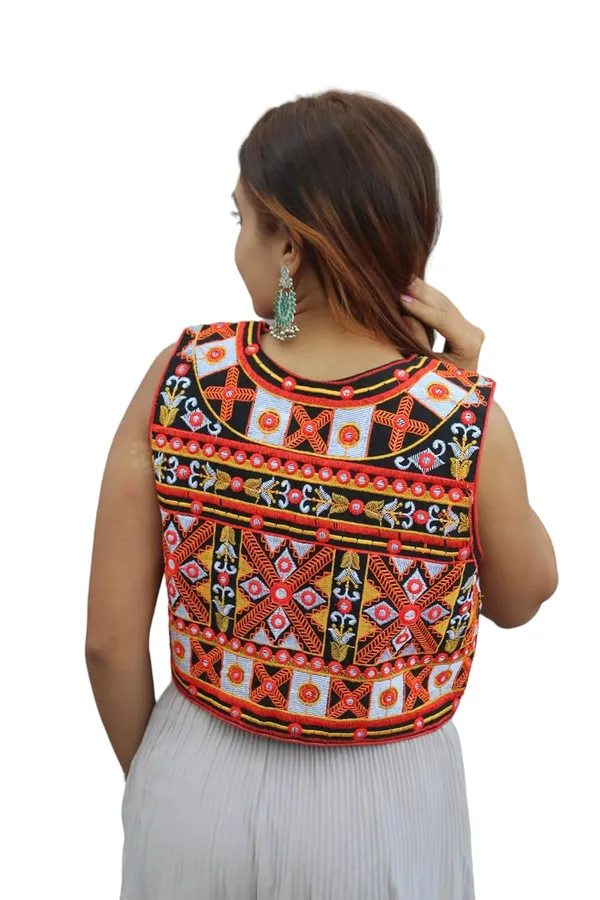 Multicolor_Premium_Embroiderd_Ethnic_Shrug_Or_Jacket_|_Special_Embroidered_Cotton_Koti/_Jacket/_Waist_Coat