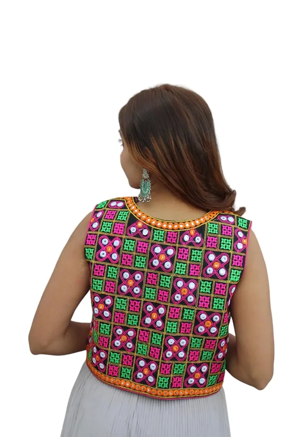 Multicolor_Premium_Embroiderd_Ethnic_Shrug_Or_Jacket_|_Special_Embroidered_Cotton_Koti/_Jacket/_Waist_Coat