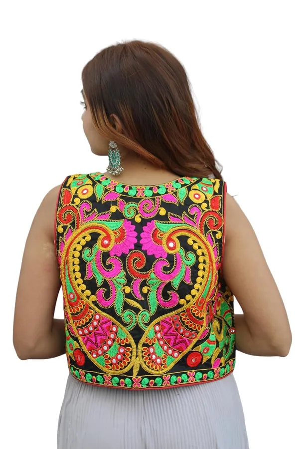 Multicolor_Premium_Embroiderd_Ethnic_Shrug_Or_Jacket_|_Special_Embroidered_Cotton_Koti/_Jacket/_Waist_Coat