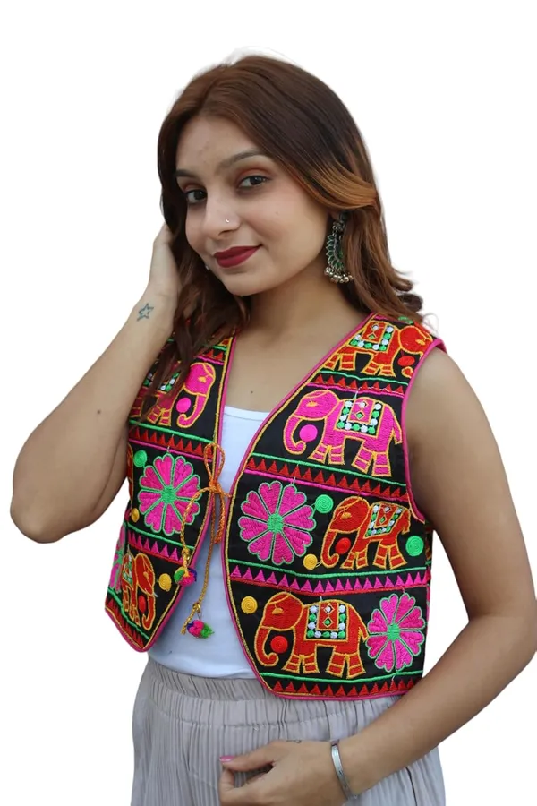 Multicolor_Premium_Embroiderd_Ethnic_Shrug_Or_Jacket_|_Special_Embroidered_Cotton_Koti/_Jacket/_Waist_Coat
