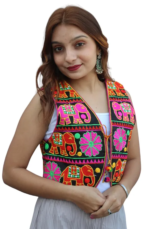 Multicolor_Premium_Embroiderd_Ethnic_Shrug_Or_Jacket_|_Special_Embroidered_Cotton_Koti/_Jacket/_Waist_Coat
