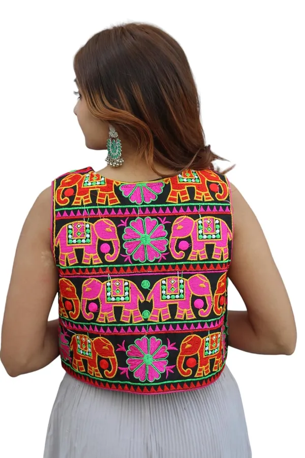 Multicolor_Premium_Embroiderd_Ethnic_Shrug_Or_Jacket_|_Special_Embroidered_Cotton_Koti/_Jacket/_Waist_Coat