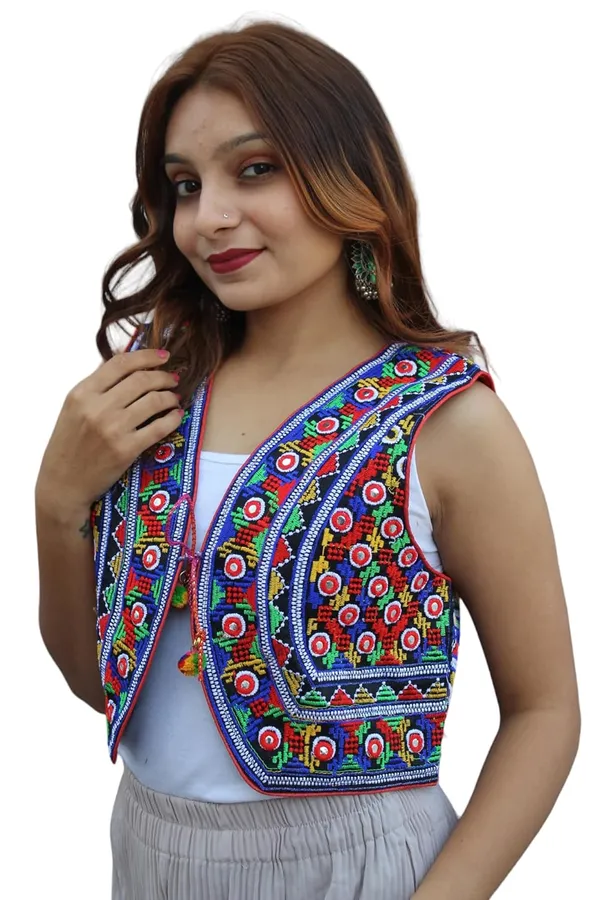 Multicolor_Premium_Embroiderd_Ethnic_Shrug_Or_Jacket_|_Special_Embroidered_Cotton_Koti/_Jacket/_Waist_Coat