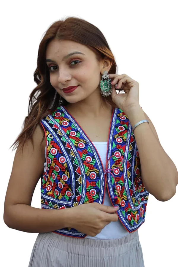 Multicolor_Premium_Embroiderd_Ethnic_Shrug_Or_Jacket_|_Special_Embroidered_Cotton_Koti/_Jacket/_Waist_Coat