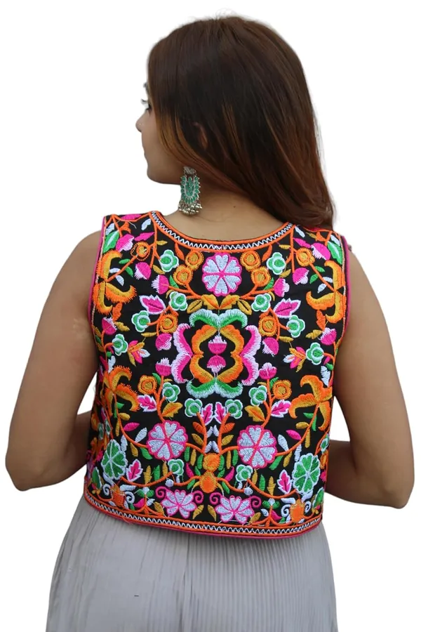 Multicolor_Premium_Embroiderd_Ethnic_Shrug_Or_Jacket_|_Special_Embroidered_Cotton_Koti/_Jacket/_Waist_Coat