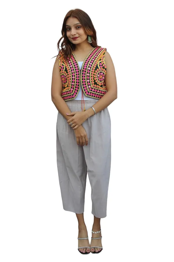 Multicolor_Premium_Embroiderd_Ethnic_Shrug_Or_Jacket_|_Special_Embroidered_Cotton_Koti/_Jacket/_Waist_Coat