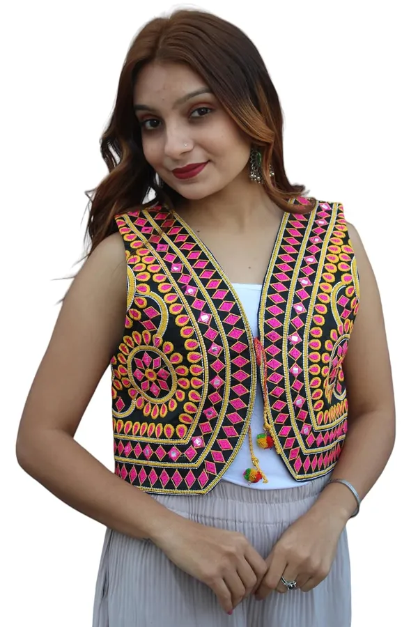 Multicolor_Premium_Embroiderd_Ethnic_Shrug_Or_Jacket_|_Special_Embroidered_Cotton_Koti/_Jacket/_Waist_Coat