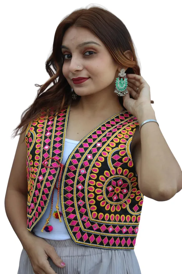 Multicolor_Premium_Embroiderd_Ethnic_Shrug_Or_Jacket_|_Special_Embroidered_Cotton_Koti/_Jacket/_Waist_Coat