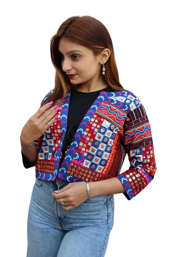 Blue_Premium_Embroiderd_Ethnic_Shrug_Or_Jacket_|_Embroidered_Cotton_Koti/_Jacket/_Waist_Coat