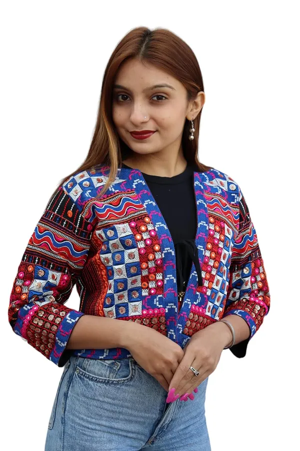 Blue_Premium_Embroiderd_Ethnic_Shrug_Or_Jacket_|_Embroidered_Cotton_Koti/_Jacket/_Waist_Coat
